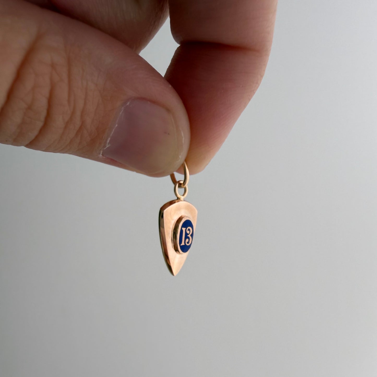 reimagined V I N T A G E // lucky 13 / 10k and enamel tie tack conversion / a pendant