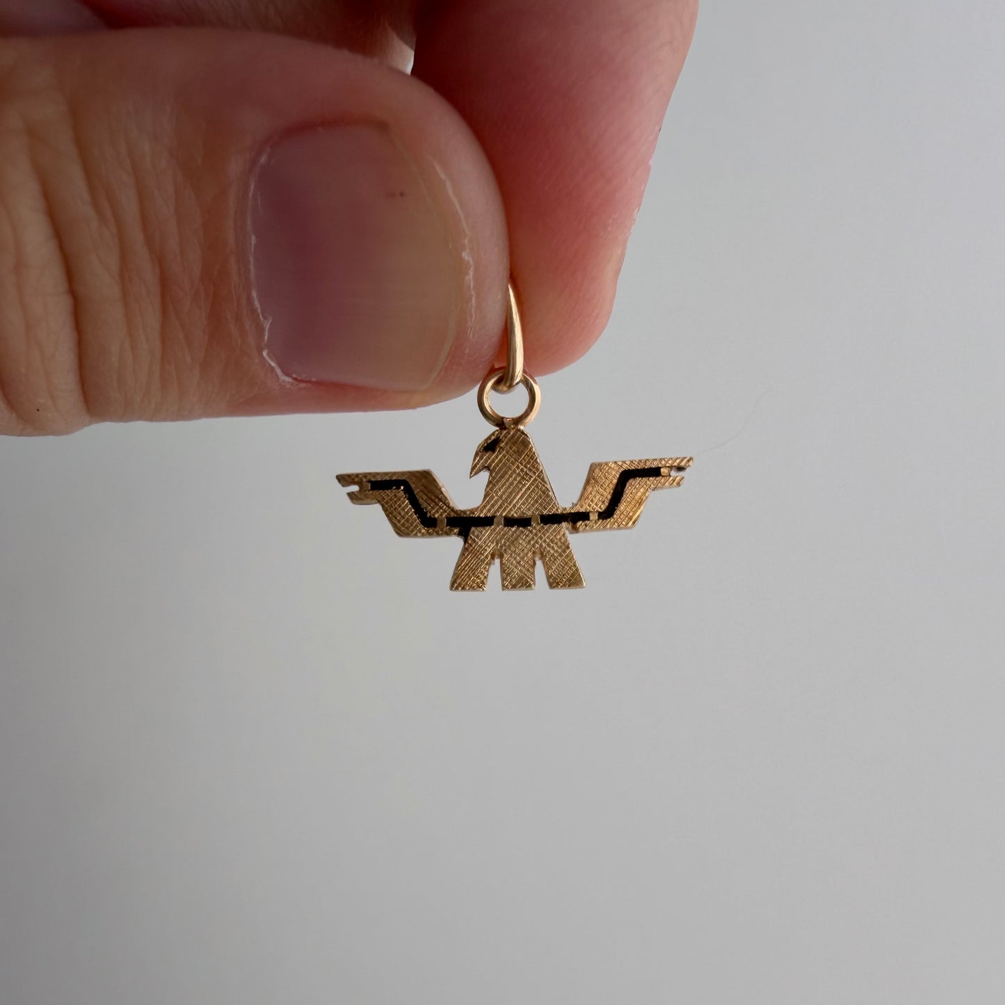 reimagined V I N T A G E // take flight / 14k thunderbird tie tack conversion / a pendant