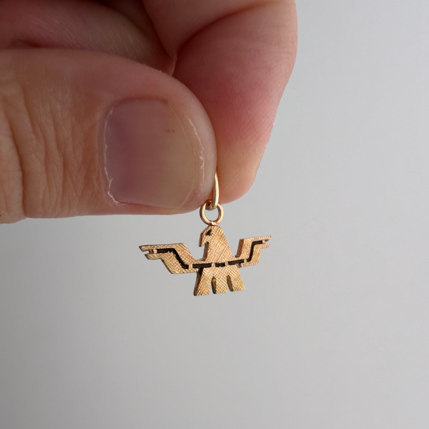 reimagined V I N T A G E // take flight / 14k thunderbird tie tack conversion / a pendant