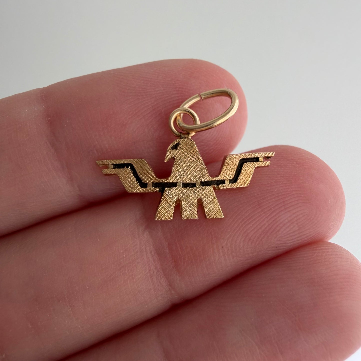 reimagined V I N T A G E // take flight / 14k thunderbird tie tack conversion / a pendant