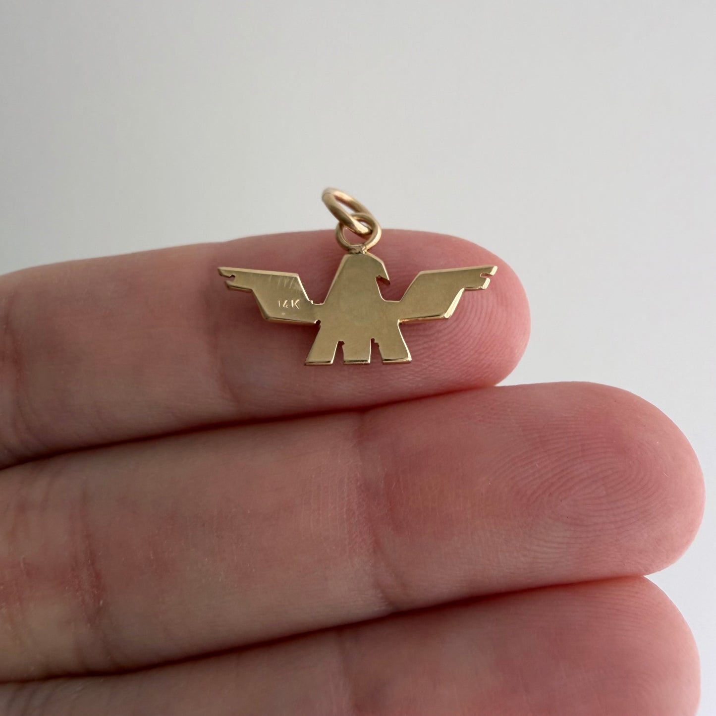 reimagined V I N T A G E // take flight / 14k thunderbird tie tack conversion / a pendant