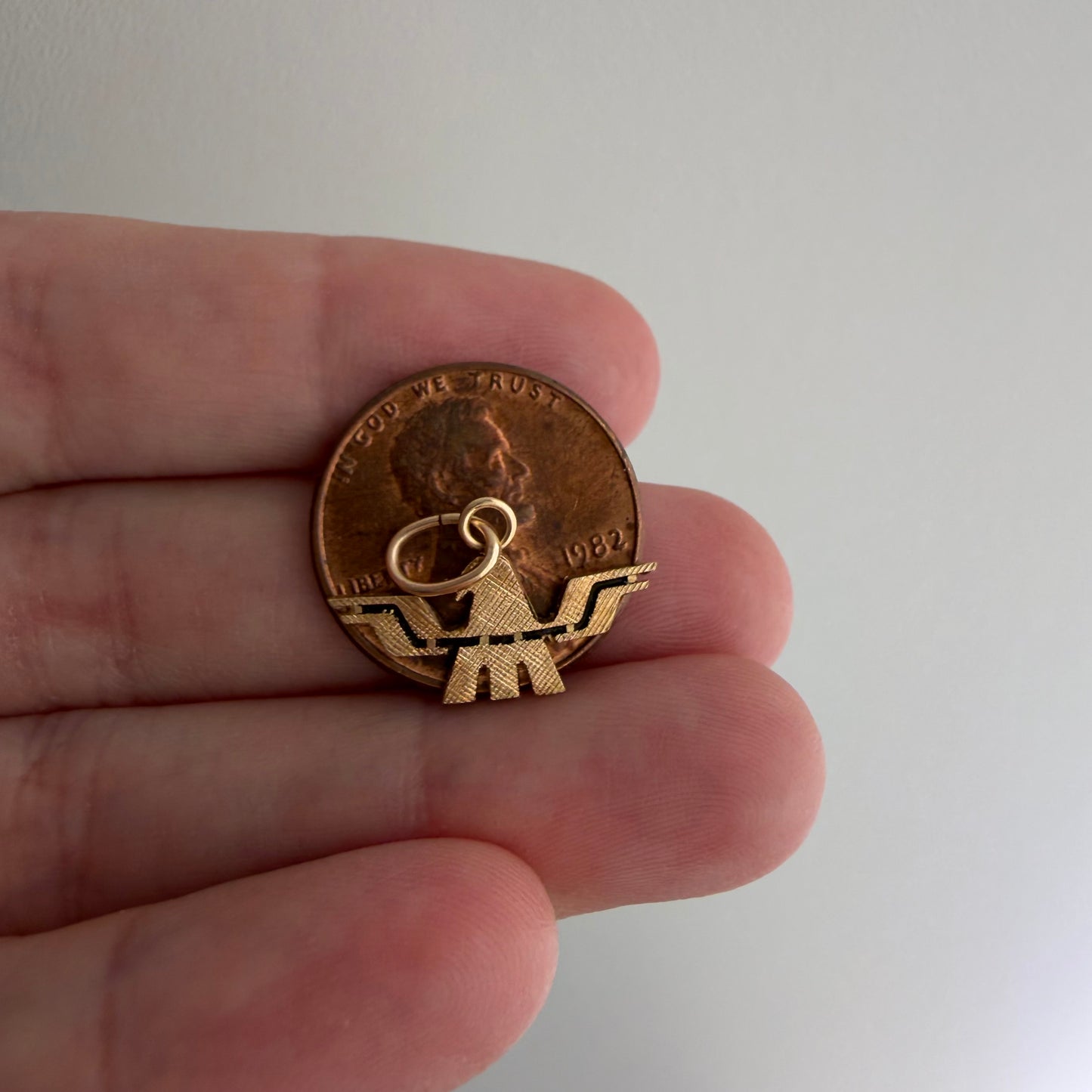 reimagined V I N T A G E // take flight / 14k thunderbird tie tack conversion / a pendant