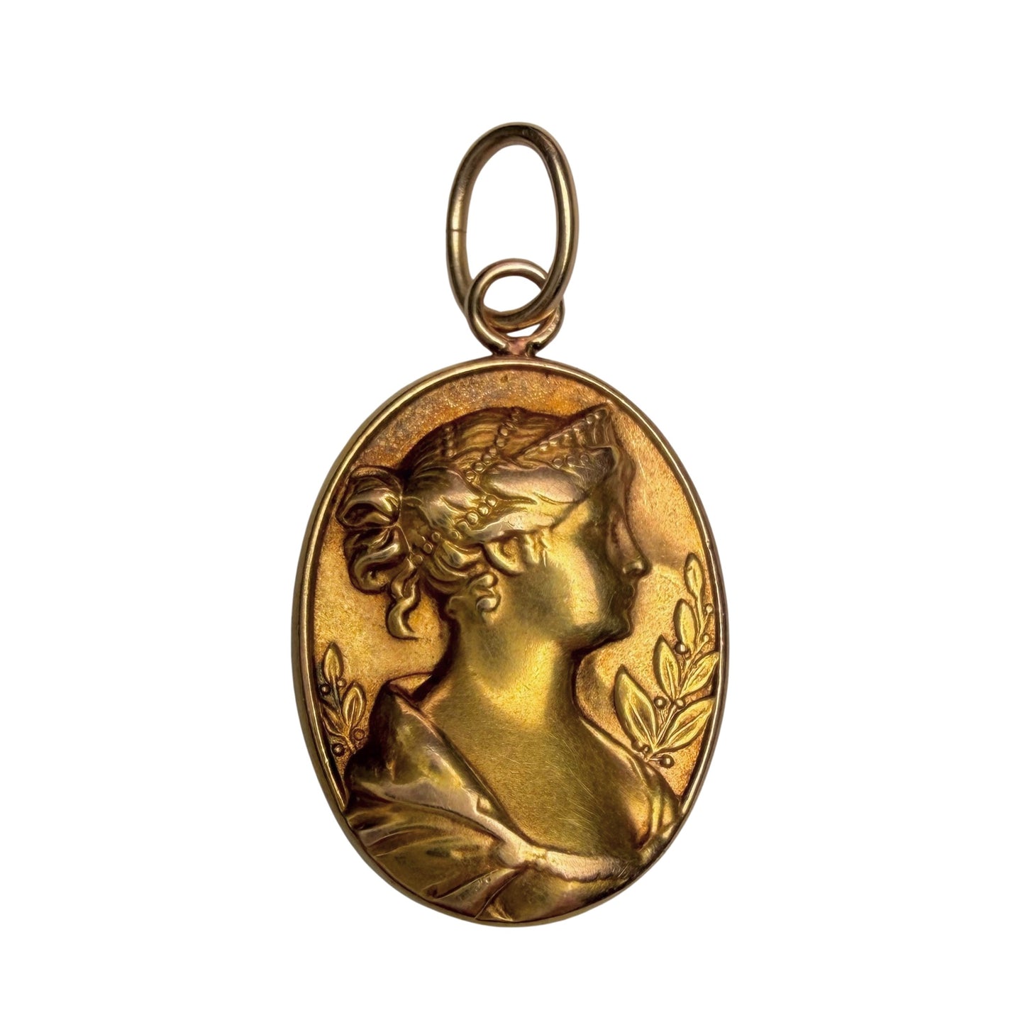reimagined A N T I Q U E // someone special / 14k art nouveau femme cufflink conversion / a pendant