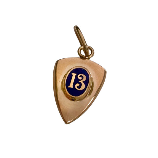 reimagined V I N T A G E // lucky 13 / 10k and enamel tie tack conversion / a pendant
