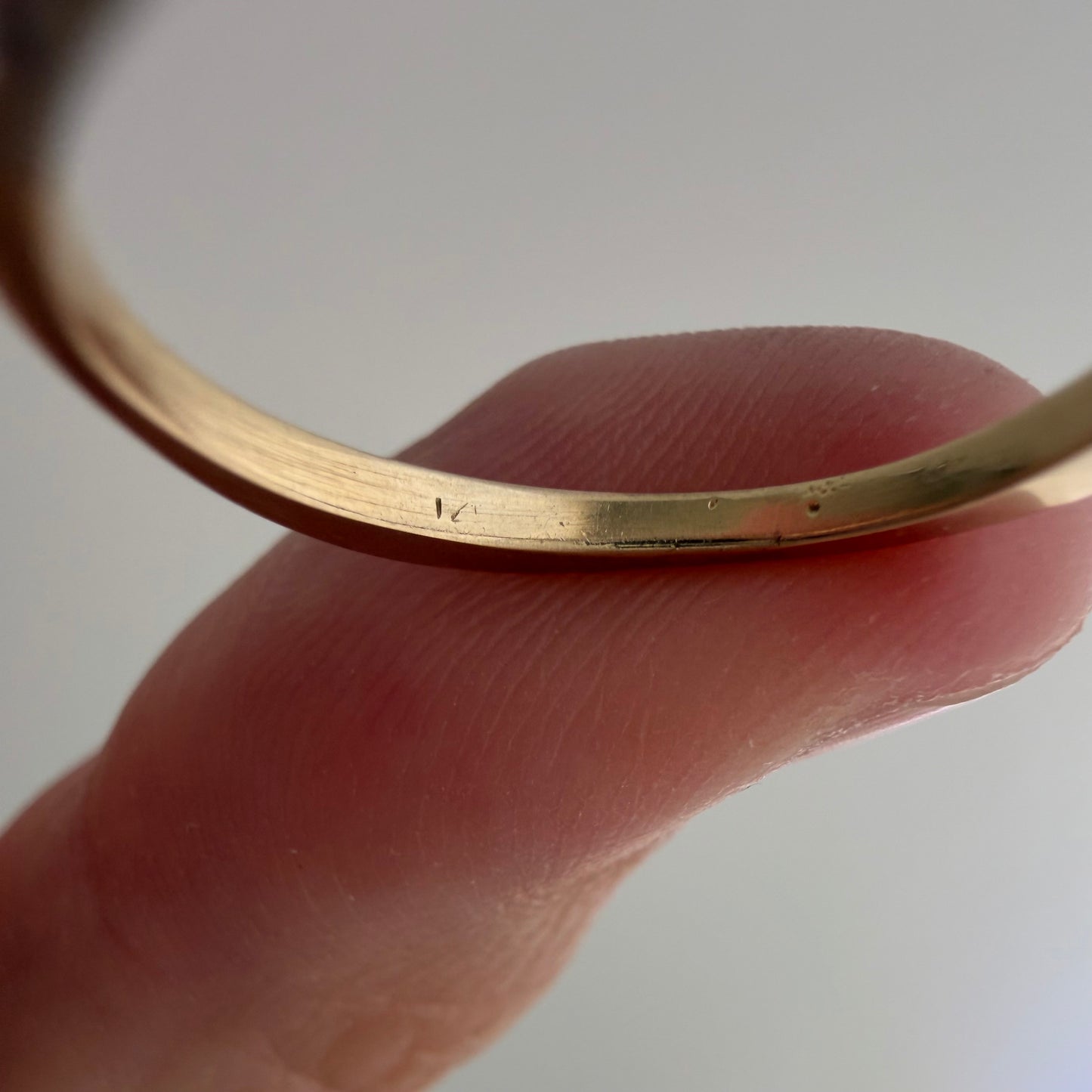 A N T I Q U E // deco delight / 14k yellow and white gold late art deco diamond band / size 5