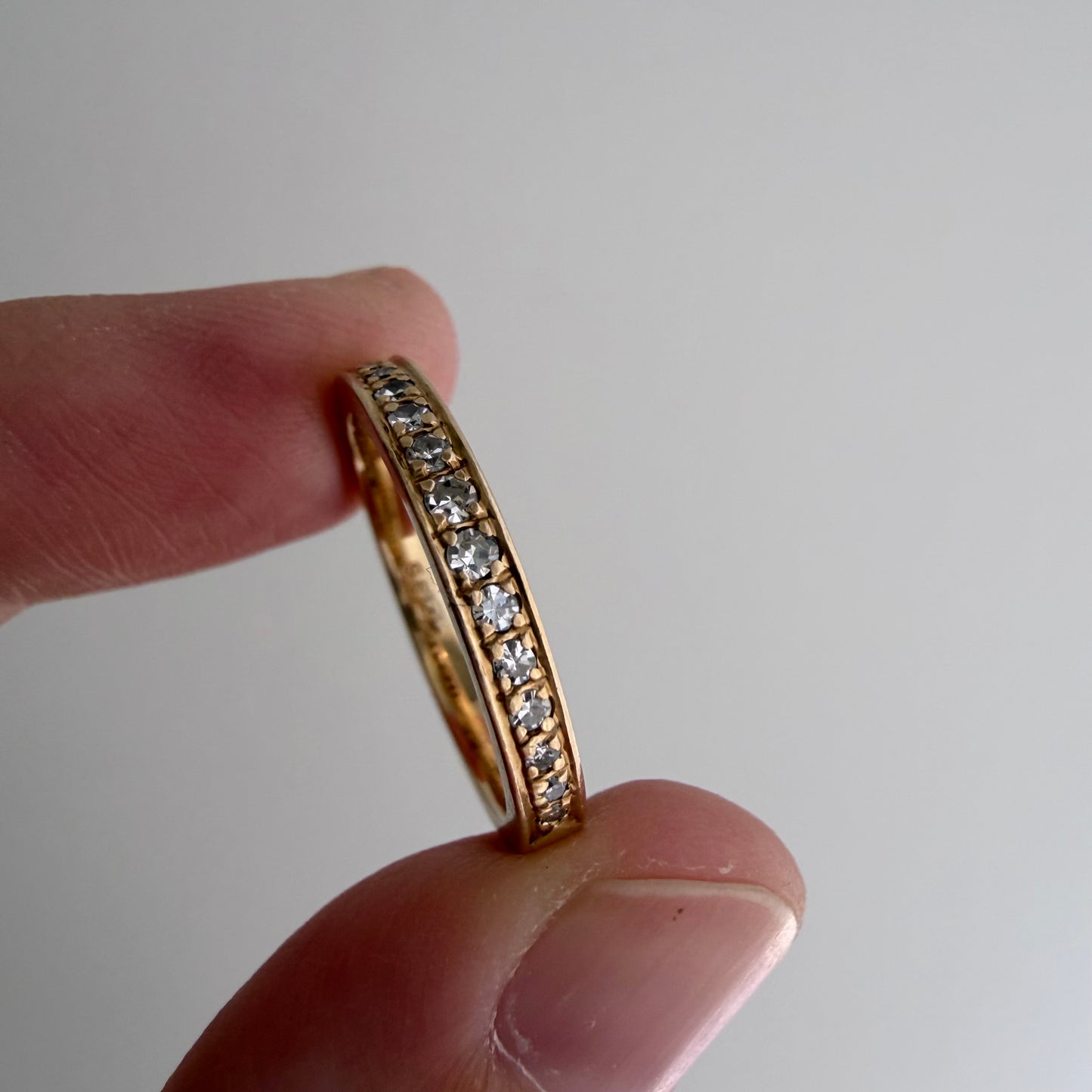 E S T A T E // pipe cut perfection / 14k and diamond pipe cut band with pave diamonds / size 5.75