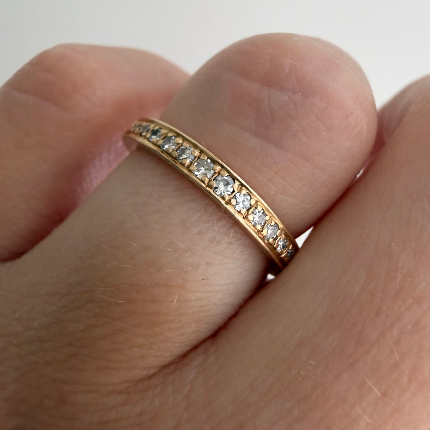 E S T A T E // pipe cut perfection / 14k and diamond pipe cut band with pave diamonds / size 5.75
