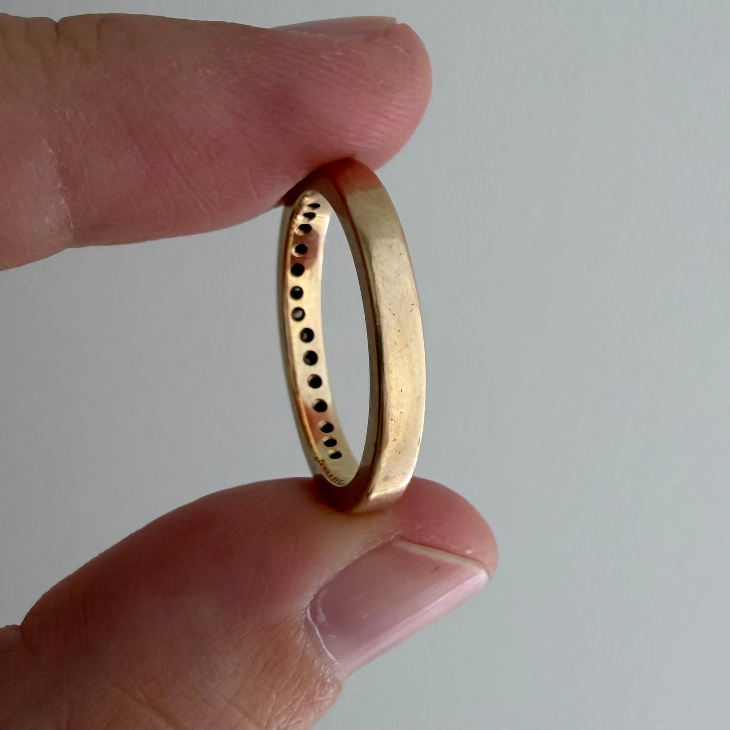 E S T A T E // pipe cut perfection / 14k and diamond pipe cut band with pave diamonds / size 5.75
