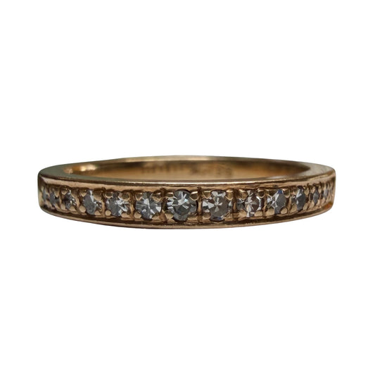 E S T A T E // pipe cut perfection / 14k and diamond pipe cut band with pave diamonds / size 5.75