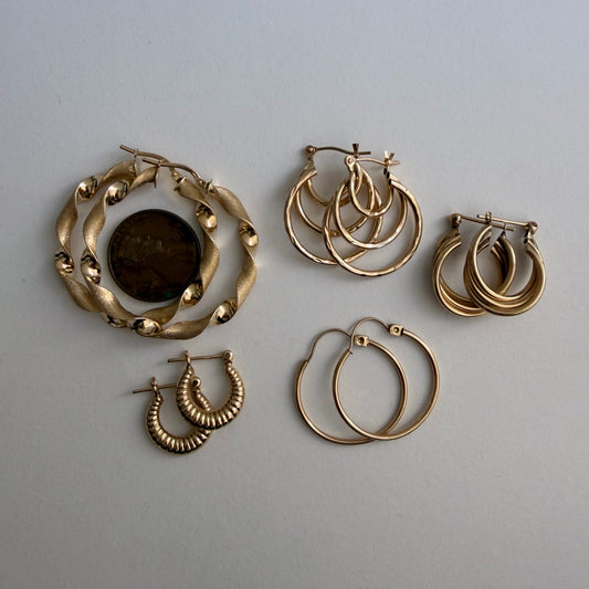 LIKE A LIVE // karat gold hoop earrings