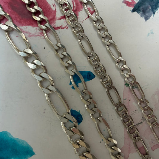 LIKE A LIVE // sterling silver chunky figaro link chains