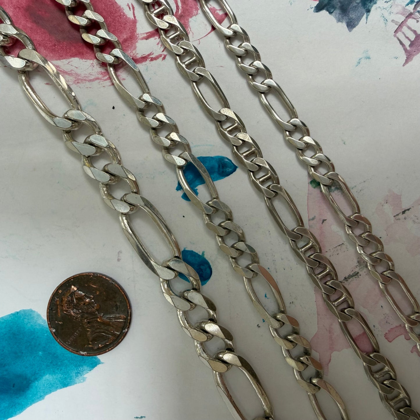 LIKE A LIVE // sterling silver chunky figaro link chains