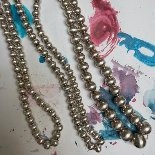 LIKE A LIVE // sterling silver ball bead necklaces