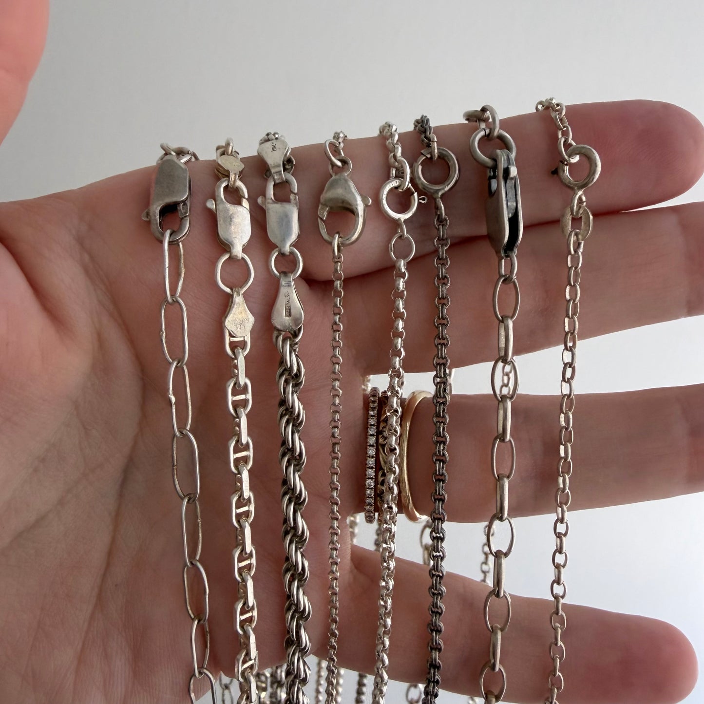 E S T A T E // sterling silver pendant chains