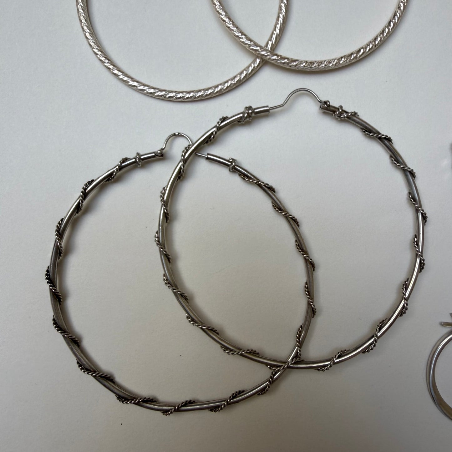 E S T A T E // a bunch of sterling silver hoop earrings