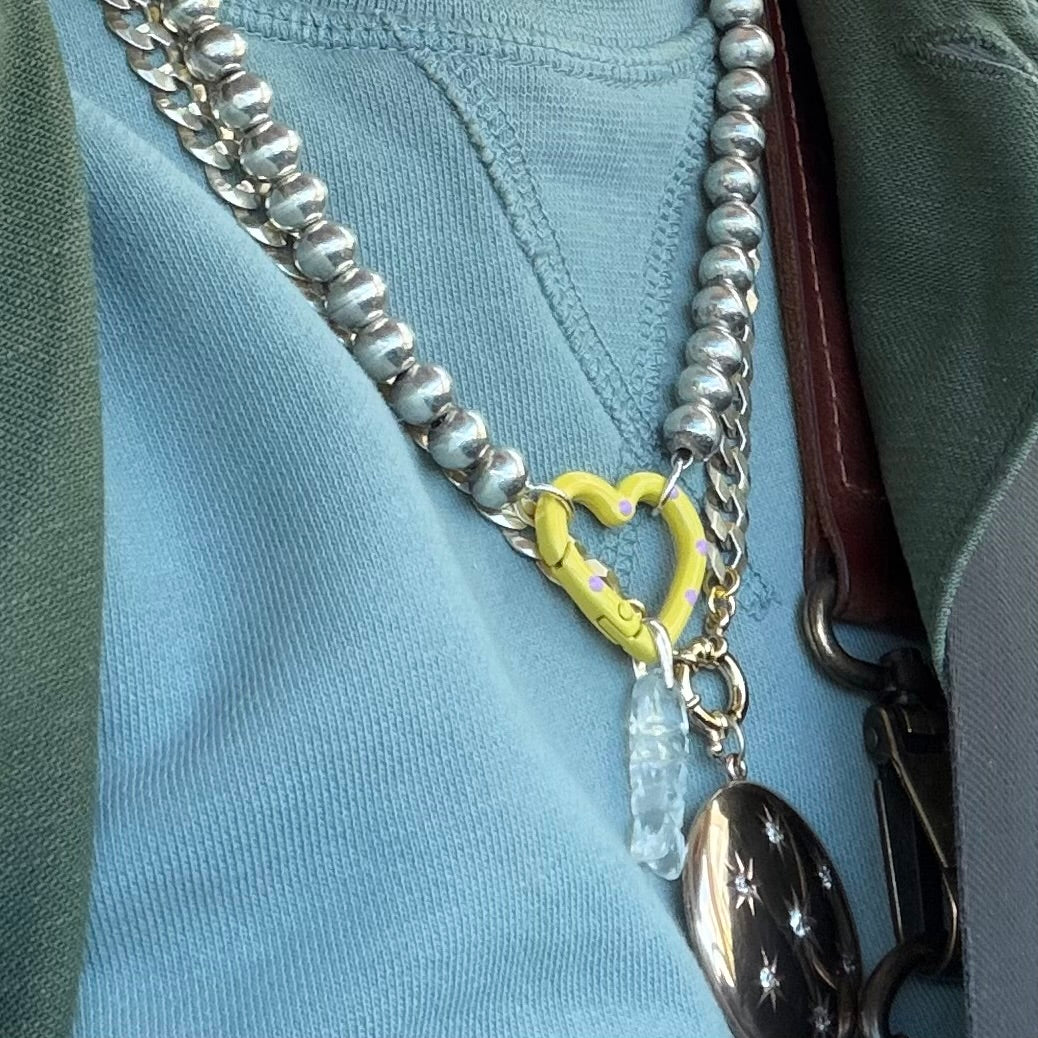 reimagined V I N T A G E // craft and crafty / re-worked sterling silver bench bead chain / 18.5", 56.7g