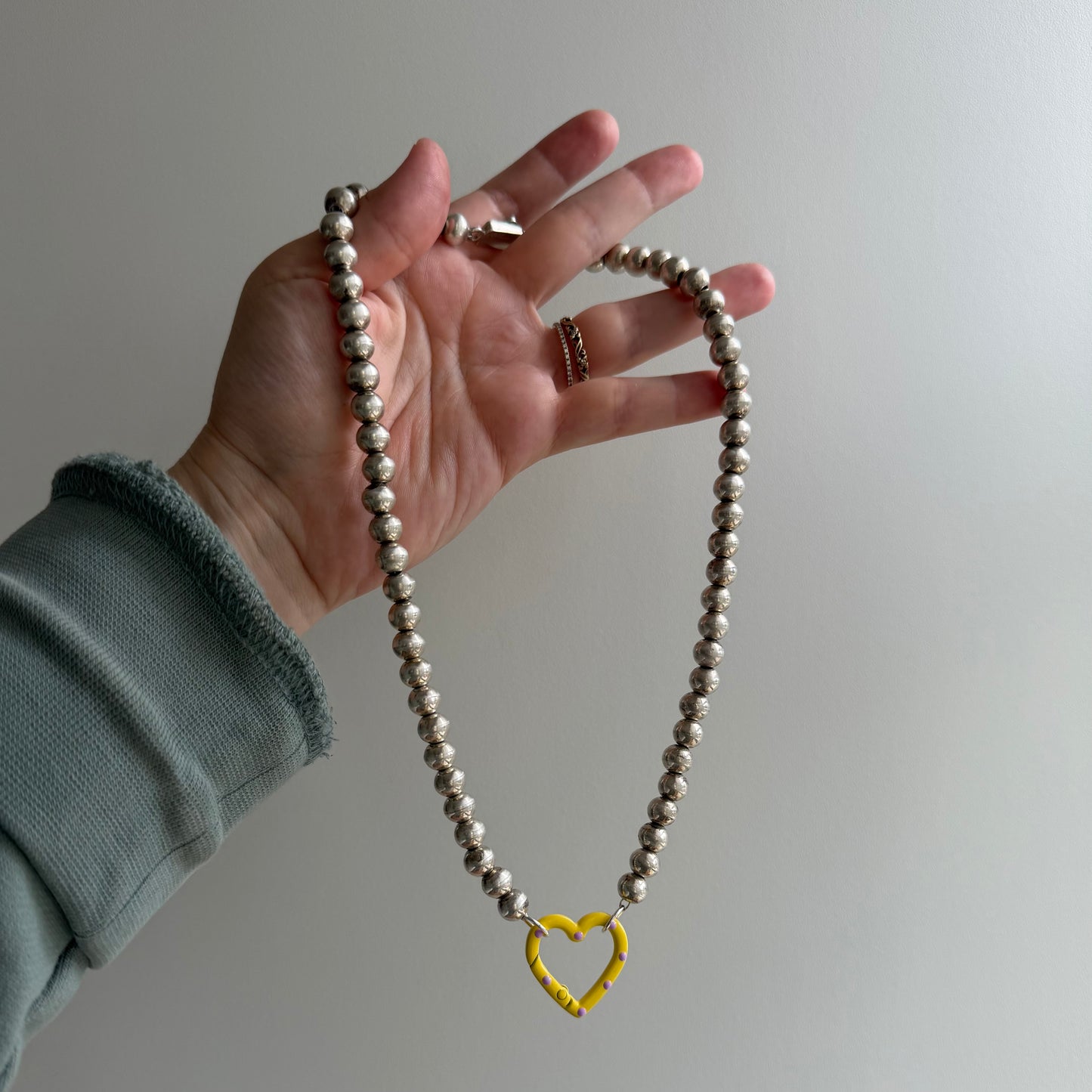reimagined V I N T A G E // craft and crafty / re-worked sterling silver bench bead chain / 18.5", 56.7g