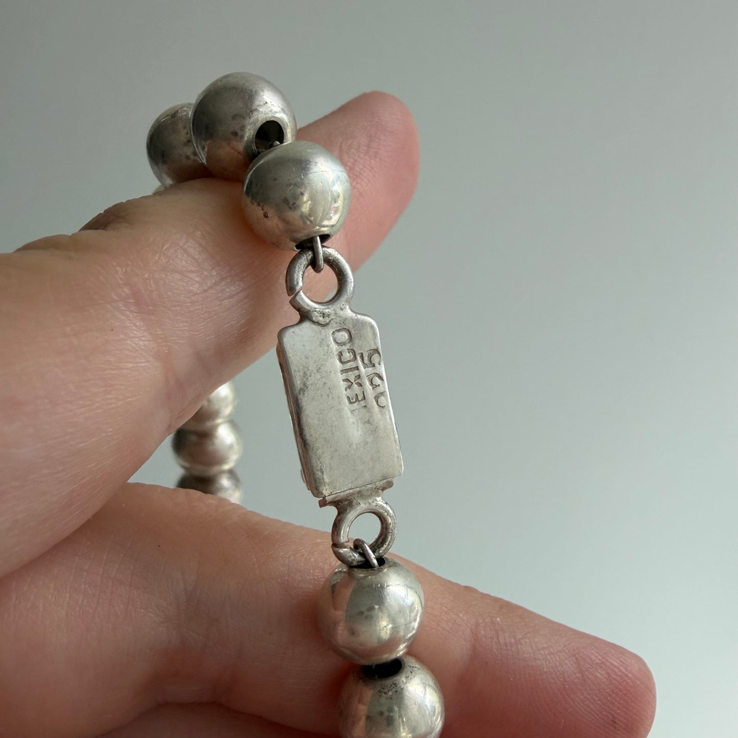 reimagined V I N T A G E // craft and crafty / re-worked sterling silver bench bead chain / 18.5", 56.7g