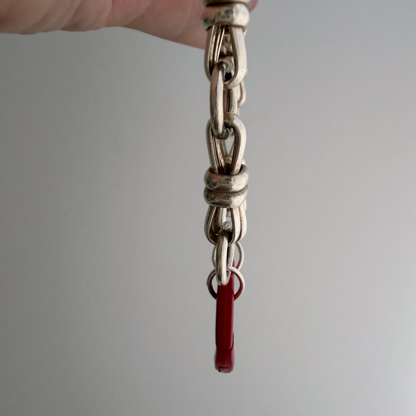 reimagined V I N T A G E // craft and crafty / re-worked sterling silver fancy trombone link necklace / 16.75", 37.9g
