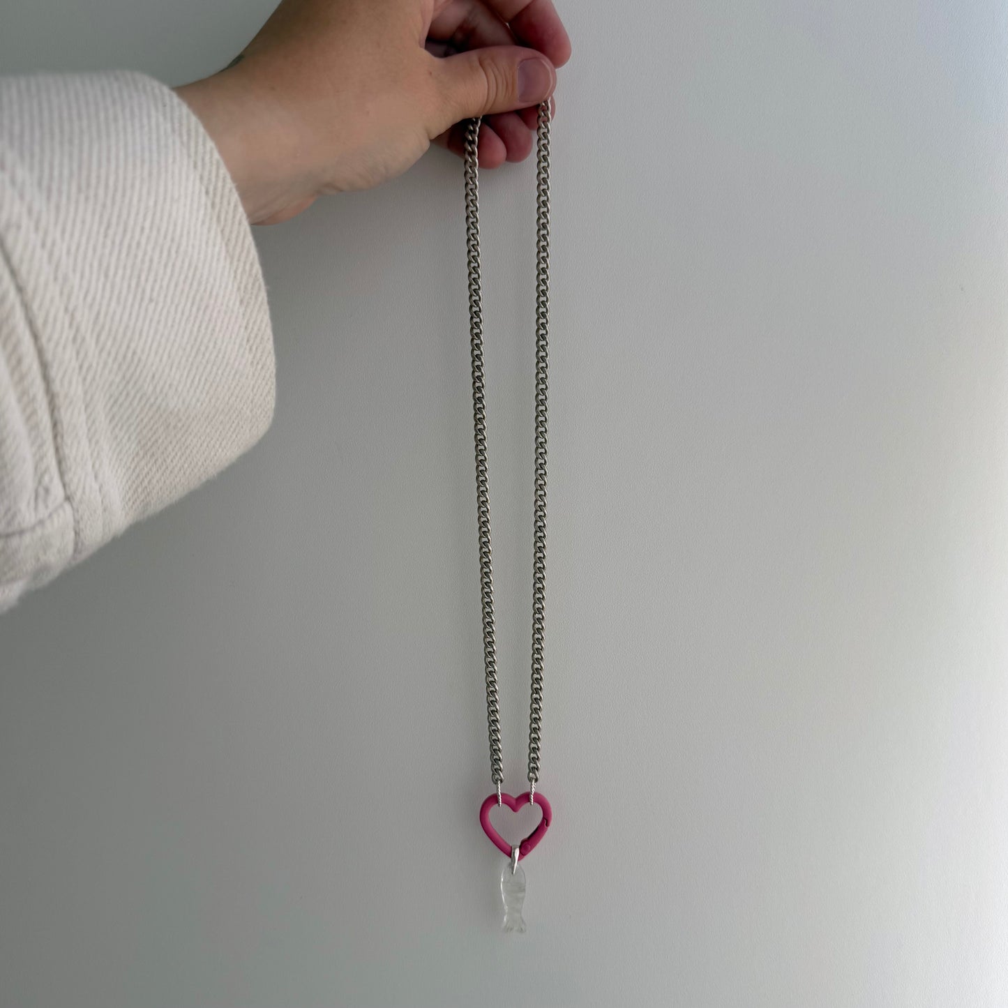 reimagined V I N T A G E // craft and crafty / re-worked sterling silver flat tight curb chain necklace / 19.5", 27.3g