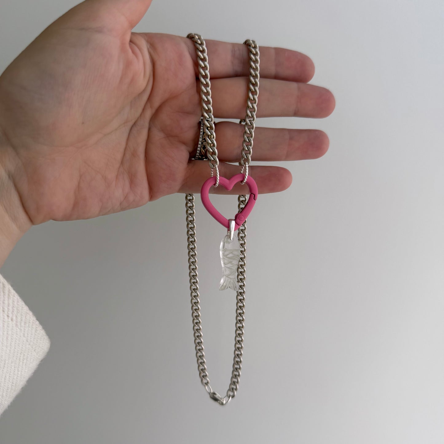 reimagined V I N T A G E // craft and crafty / re-worked sterling silver flat tight curb chain necklace / 19.5", 27.3g