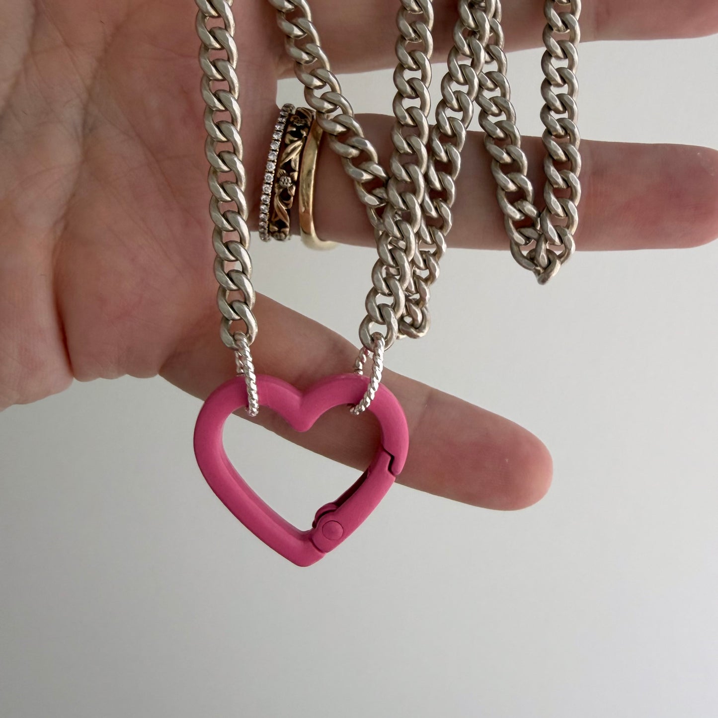 reimagined V I N T A G E // craft and crafty / re-worked sterling silver flat tight curb chain necklace / 19.5", 27.3g