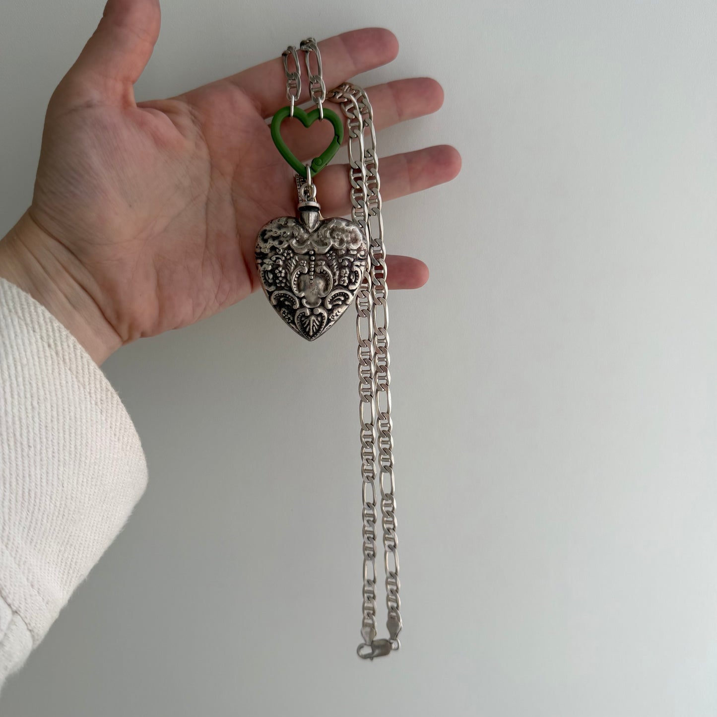 reimagined V I N T A G E // craft and crafty / re-worked sterling silver flat figamariner chain necklace / 22.5", 26.7g