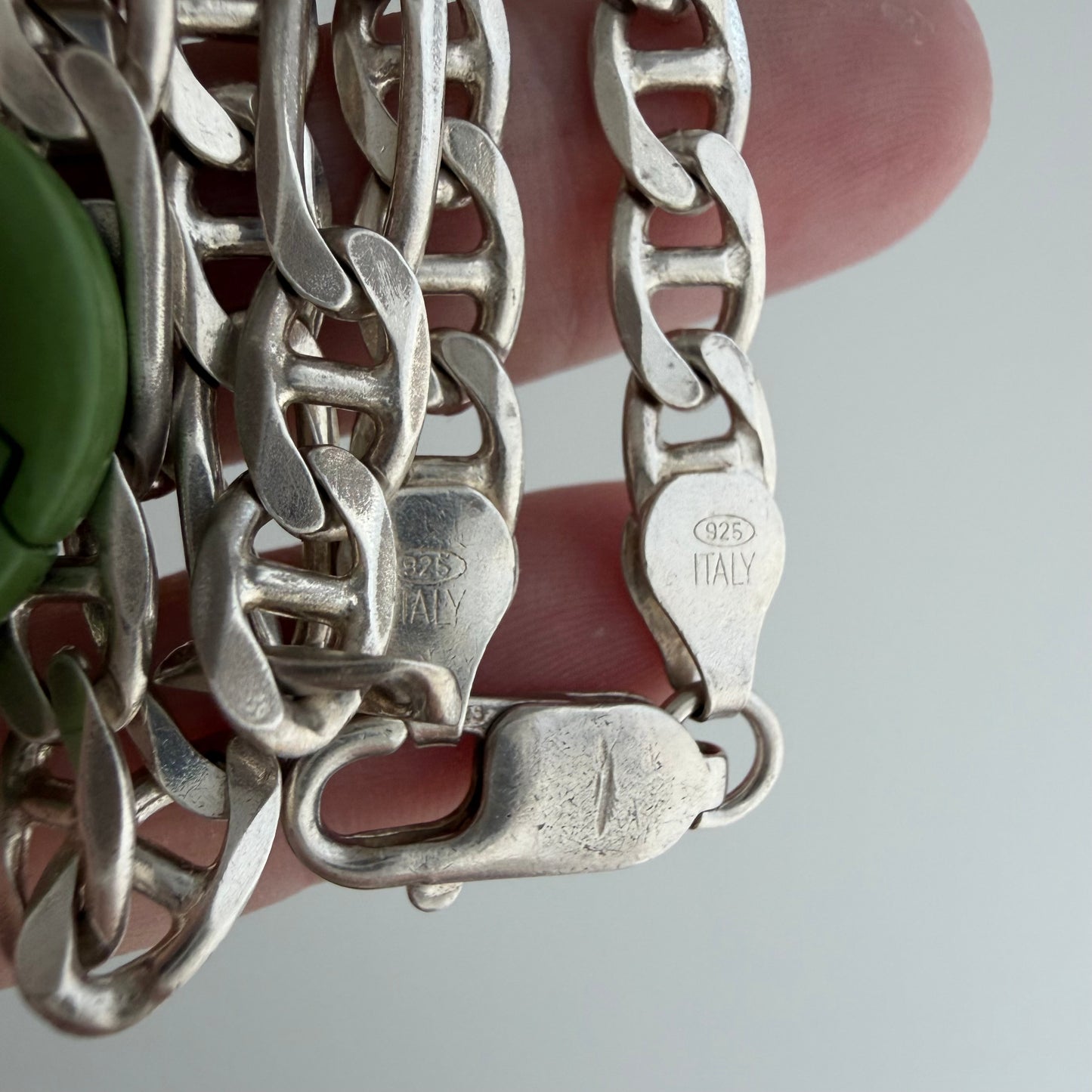 reimagined V I N T A G E // craft and crafty / re-worked sterling silver flat figamariner chain necklace / 22.5", 26.7g