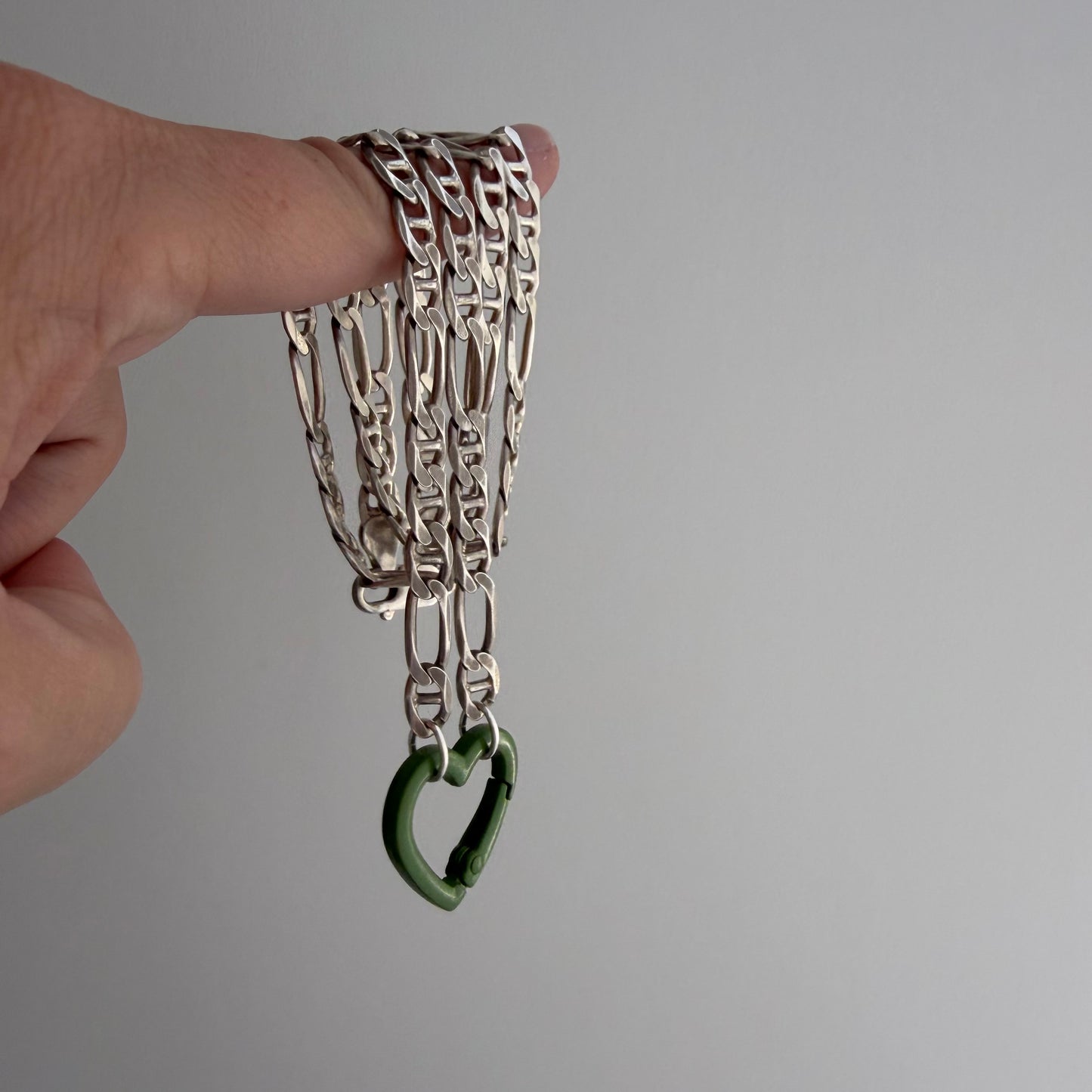 reimagined V I N T A G E // craft and crafty / re-worked sterling silver flat figamariner chain necklace / 22.5", 26.7g