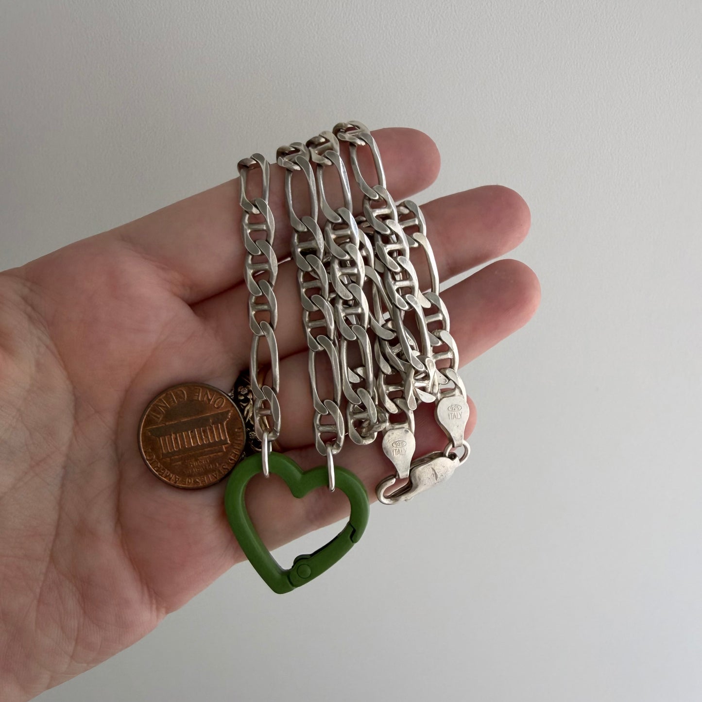 reimagined V I N T A G E // craft and crafty / re-worked sterling silver flat figamariner chain necklace / 22.5", 26.7g