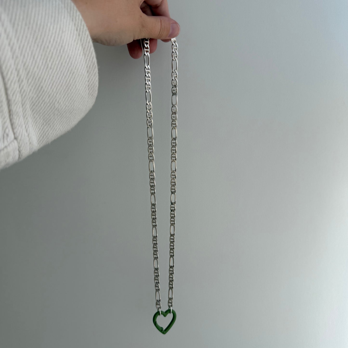 reimagined V I N T A G E // craft and crafty / re-worked sterling silver flat figamariner chain necklace / 22.5", 26.7g