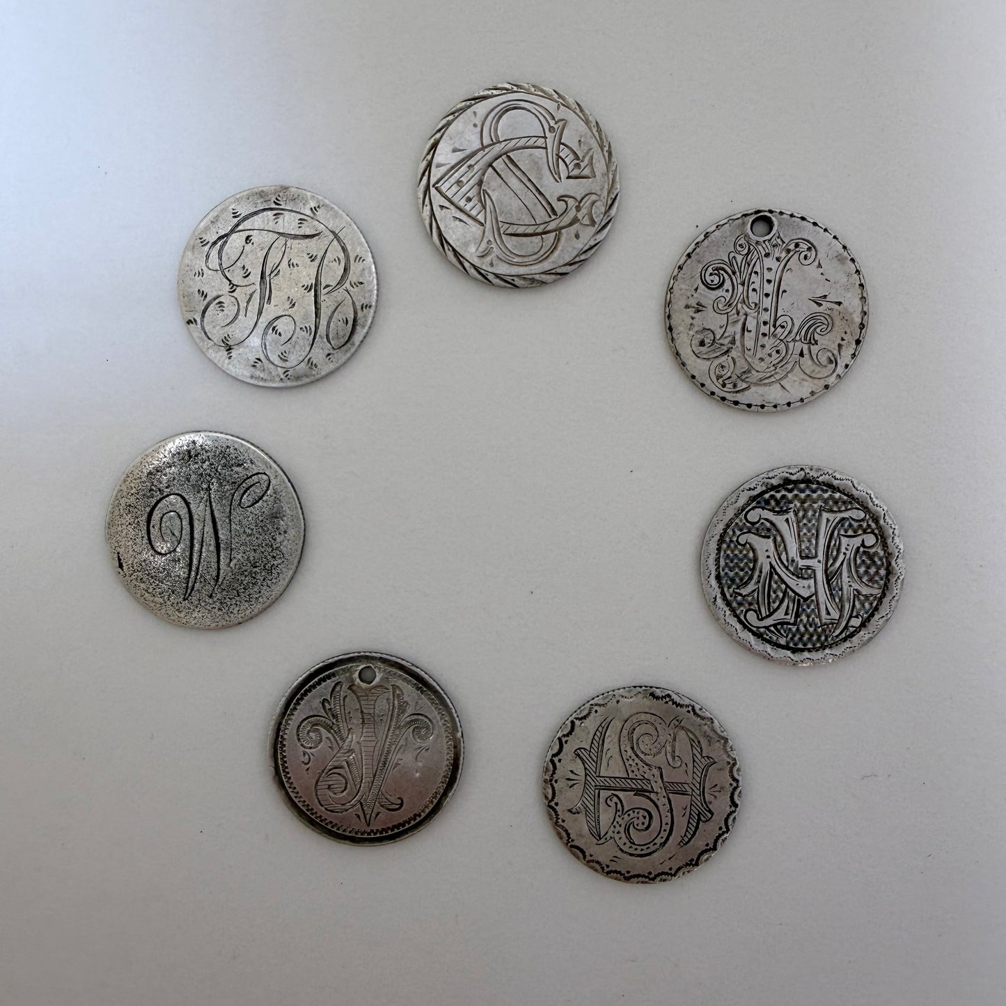 A N T I Q U E // love tokens / 900 silver seated liberty dime Victorian era love tokens