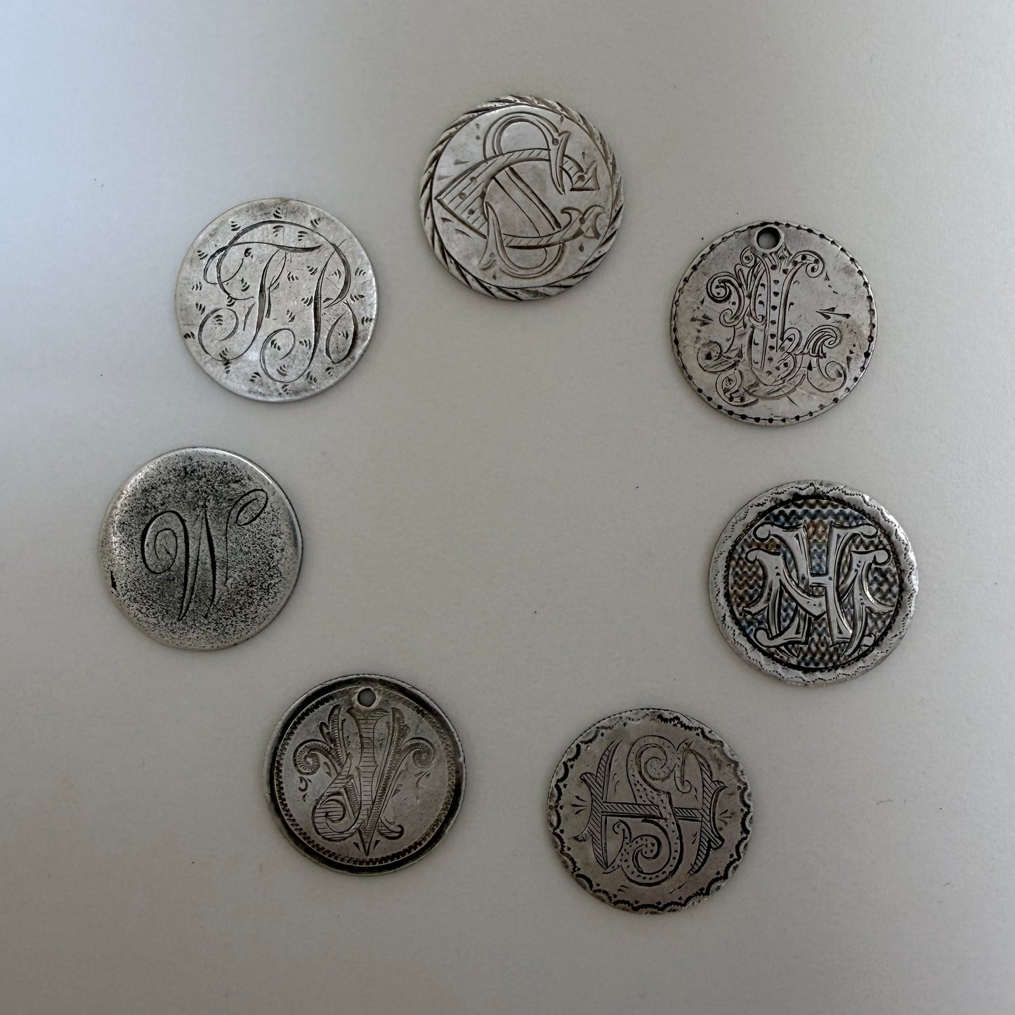 A N T I Q U E // love tokens / 900 silver seated liberty dime Victorian era love tokens