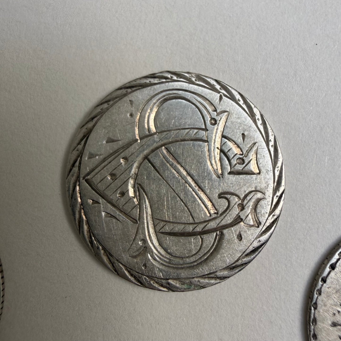 A N T I Q U E // love tokens / 900 silver seated liberty dime Victorian era love tokens