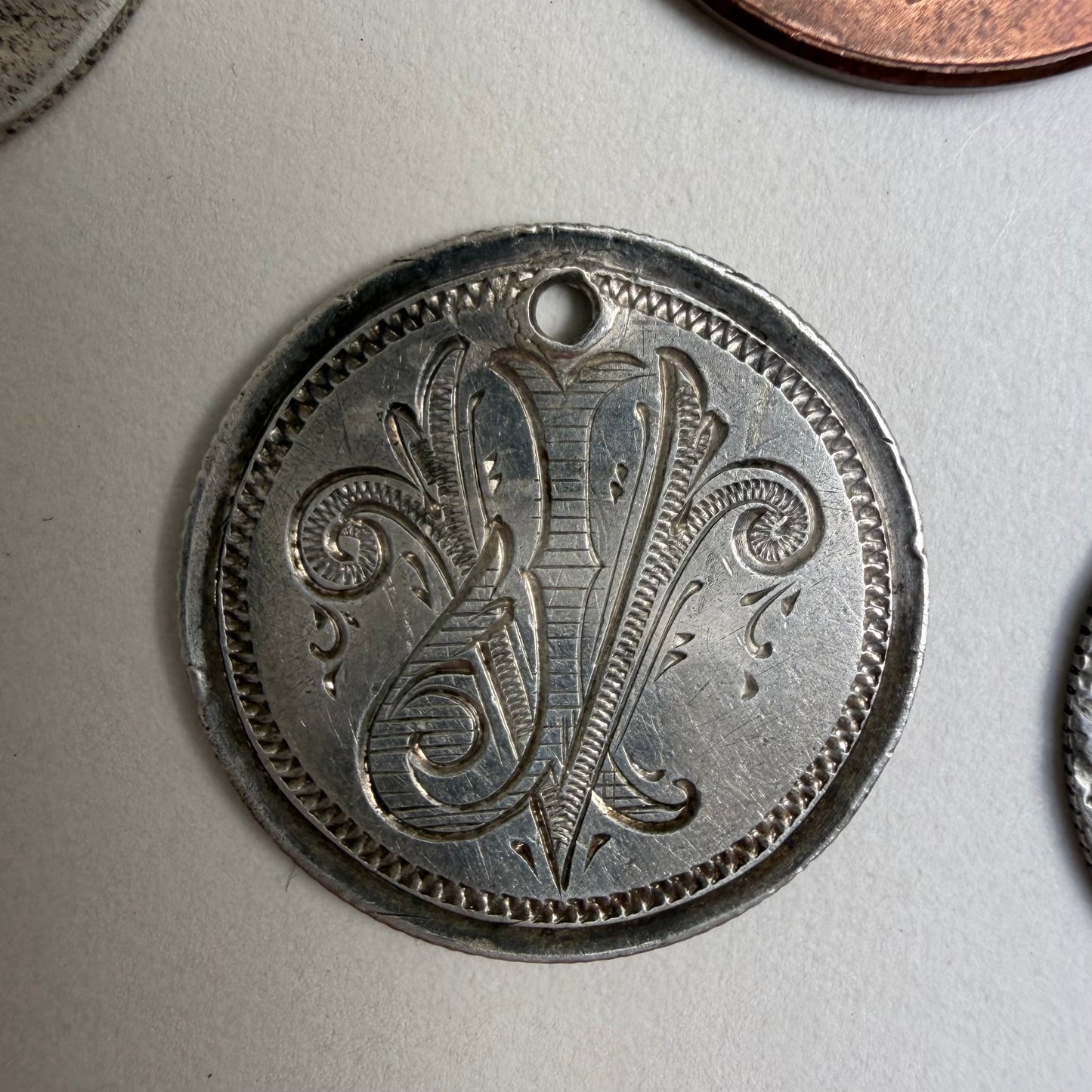 A N T I Q U E // love tokens / 900 silver seated liberty dime Victorian era love tokens