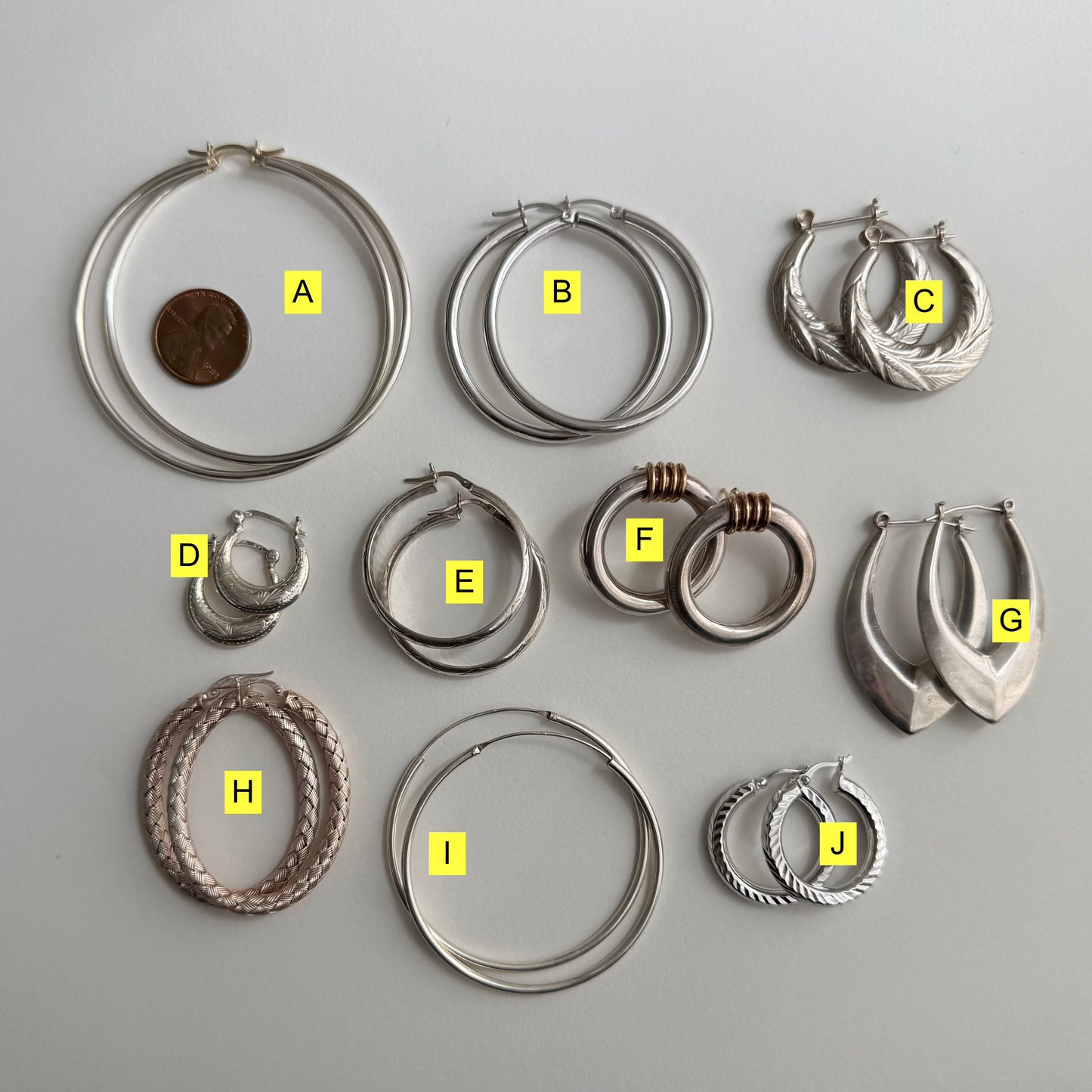 E S T A T E // sterling silver hoop party