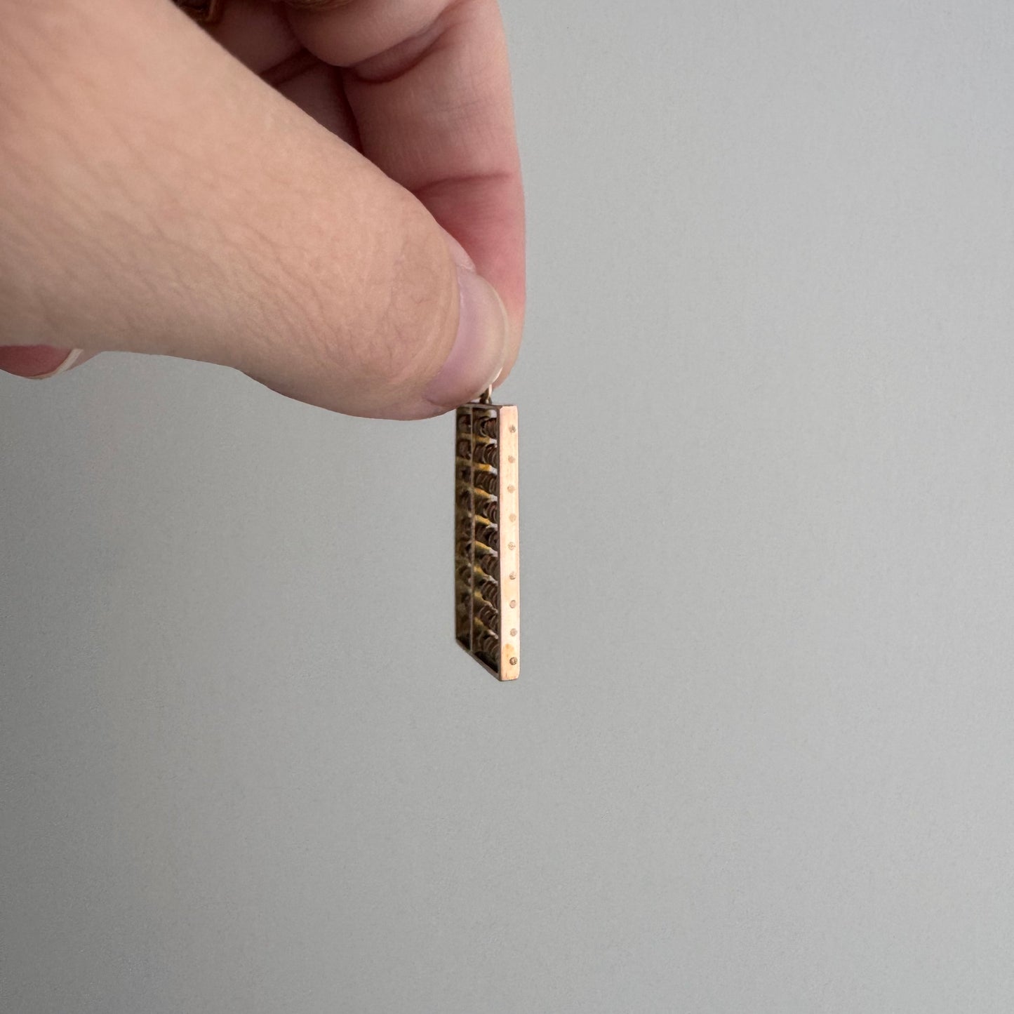 A N T I Q U E // count your blessings / 9ct 9k 375 rose and yellow gold abacus / an oversized charm or pendant
