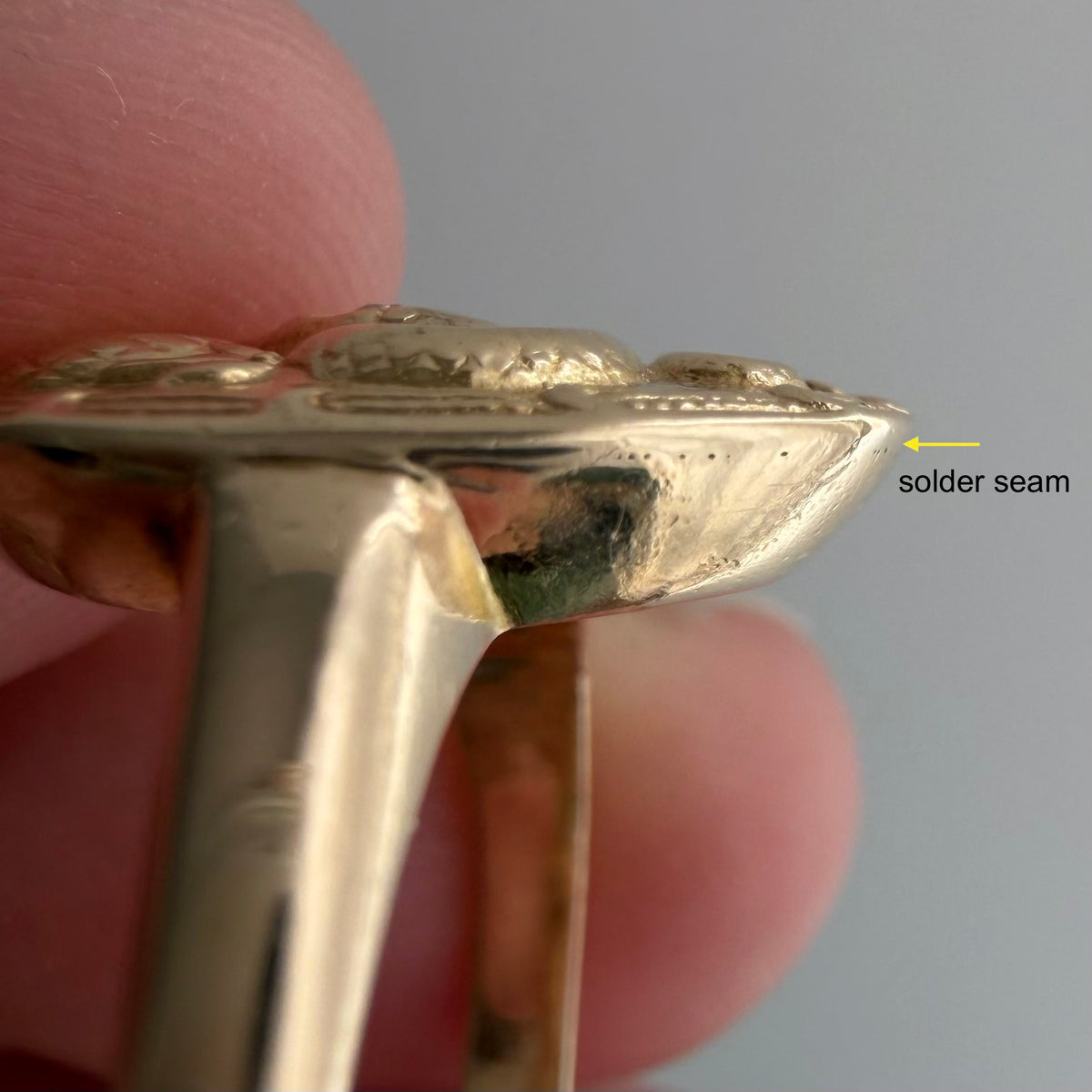 reimagined A N T I Q U E // slither through it / 14k and diamond cufflink conversion ring / size 7.25+