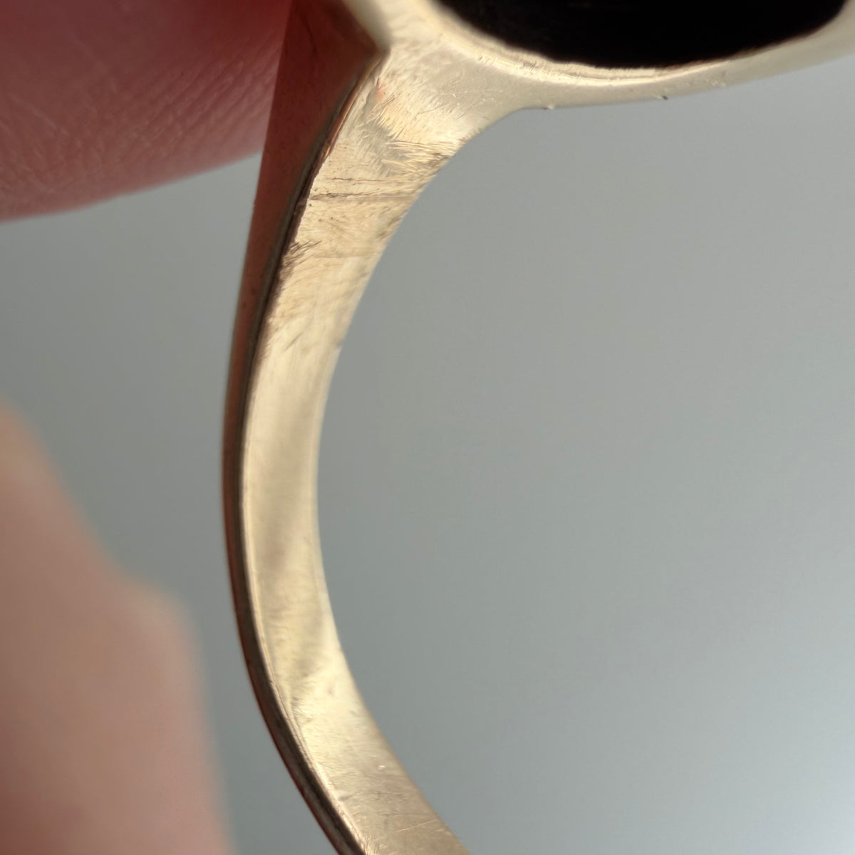 reimagined A N T I Q U E // slither through it / 14k and diamond cufflink conversion ring / size 7.25+
