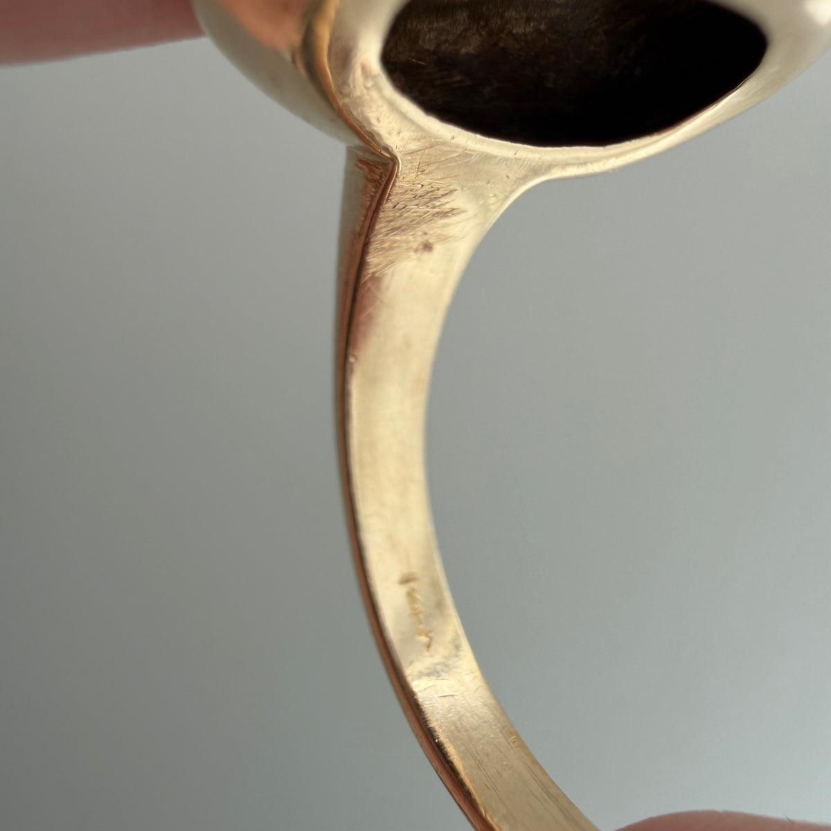reimagined A N T I Q U E // slither through it / 14k and diamond cufflink conversion ring / size 7.25+