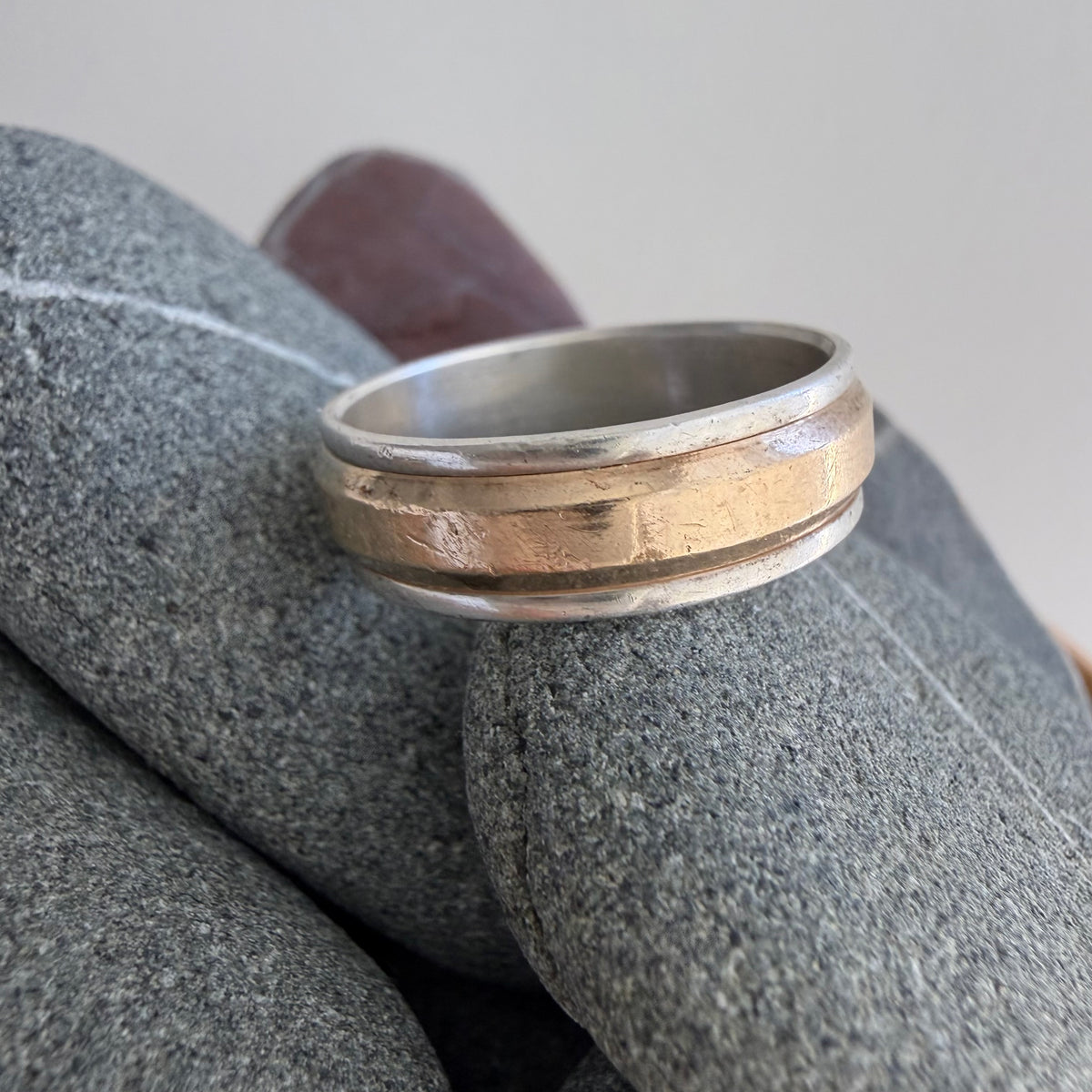 LIKE A LIVE // sterling silver rings with karat gold details