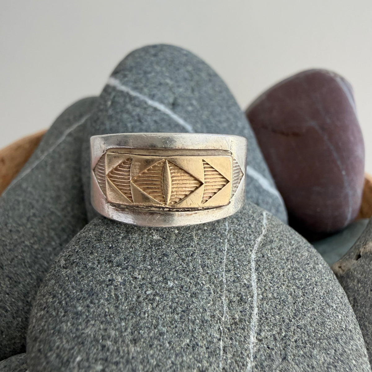 LIKE A LIVE // sterling silver rings with karat gold details