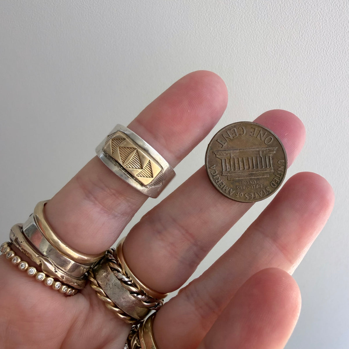 LIKE A LIVE // sterling silver rings with karat gold details
