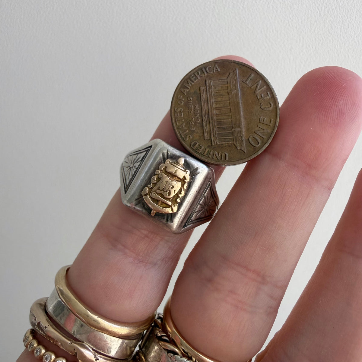 LIKE A LIVE // sterling silver rings with karat gold details