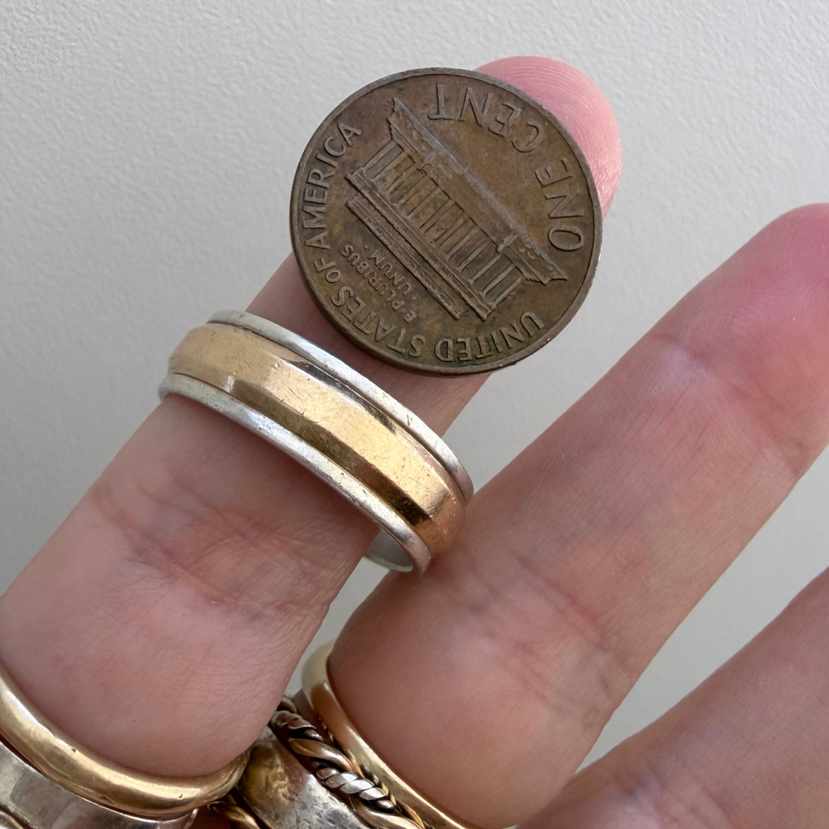 LIKE A LIVE // sterling silver rings with karat gold details