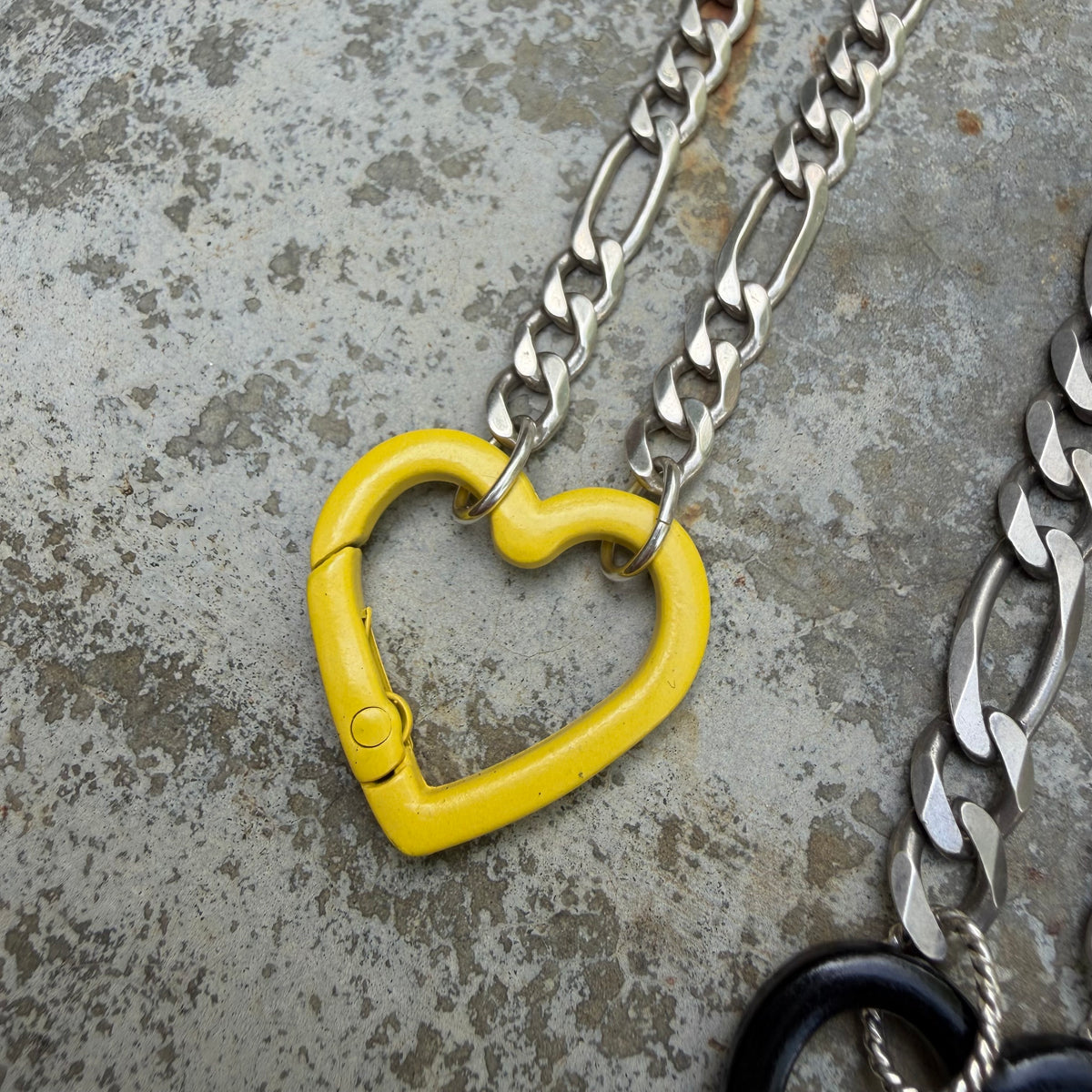 LIKE A LIVE // reworked sterling silver chains with costume carabiner charm holders
