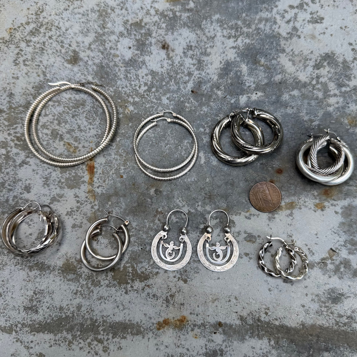 LIKE A LIVE // preloved sterling silver hoop earrings