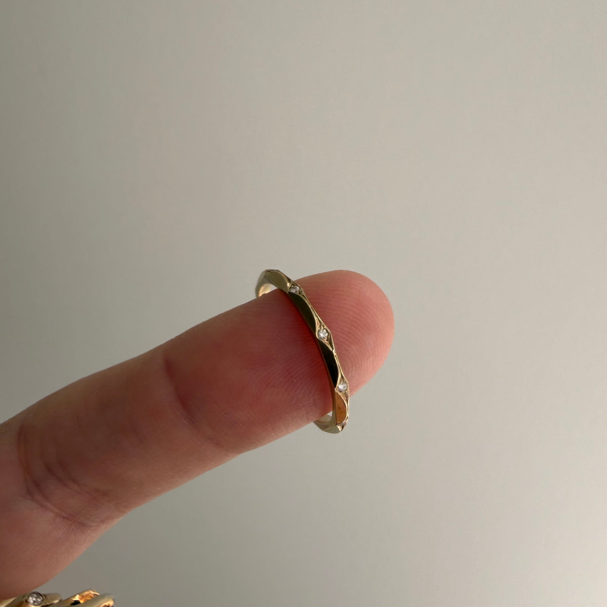 reworked A N T I Q U E // deco delight / 14k yellow gold Orange Blossom eternity band / size 5