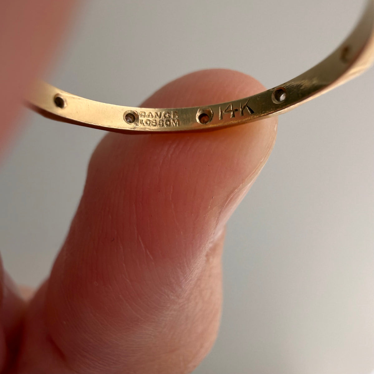 reworked A N T I Q U E // deco delight / 14k yellow gold Orange Blossom eternity band / size 5