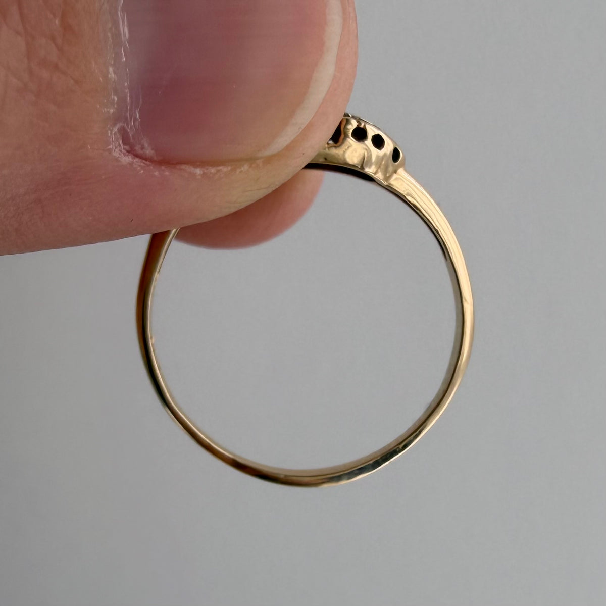 A N T I Q U E // blooming love / two tone 14k and diamond floral solitaire ring / size 6